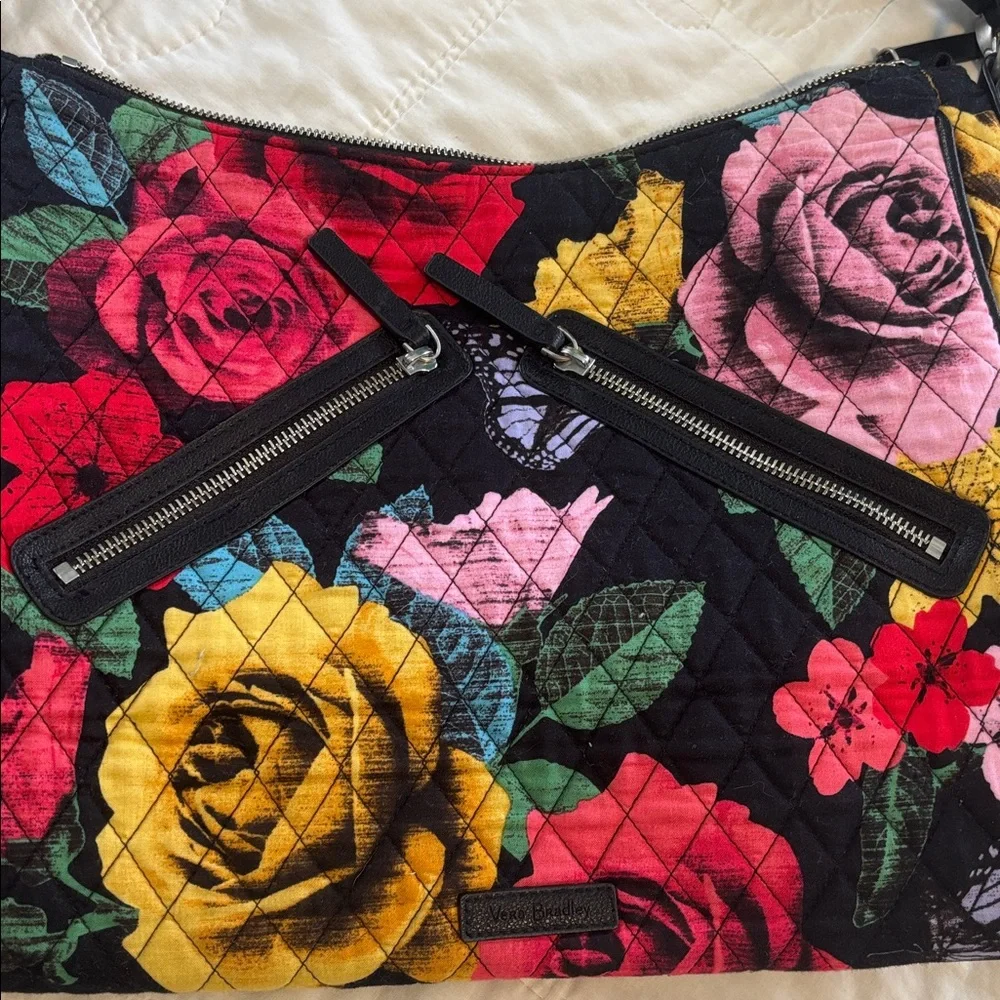Vera Bradley Havana Rose Retired Vivian Hobo Shoulder Bag Purse